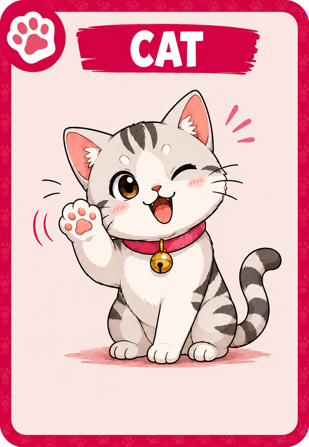 Cat Animal Attack card